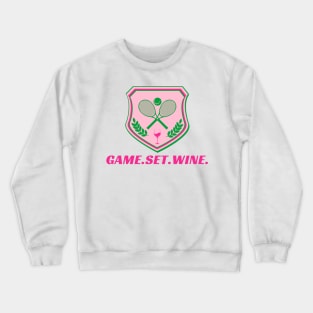 Tennis Game Set Wine Crewneck Sweatshirt